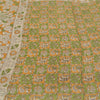 Sanskriti Vintage Green/Ivory Heavy Sarees Cotton Silk Kalamkari Fabric Sari