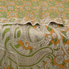Sanskriti Vintage Green/Ivory Heavy Sarees Cotton Silk Kalamkari Fabric Sari