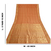 Sanskriti Vintage Orange Heavy Sarees Pure Silk Woven Brocade Zari Sari Fabric