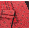 Sanskriti Vintage Red Indian Sari Pure Crepe Silk Handmade Kantha Sarees Fabric