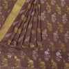 Sanskriti Vintage Brown Indian Sari 100% Pure Silk Woven Sarees 6 Yard Fabric