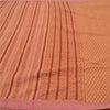 Sanskriti Vintage Brown Sarees Pure Cotton Fabric Block Print Kalamkari Sari
