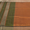 Sanskriti Vintage Heavy Brown Sarees Pure Mysore Silk Hand Woven Sari Fabric