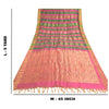 Sanskriti Vintage Pink 100% Pure South Silk Sarees Hand-Woven Sari Zari Fabric