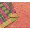 Sanskriti Vintage Pink 100% Pure South Silk Sarees Hand-Woven Sari Zari Fabric