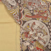 Sanskriti Vintage Brown Sarees Art Silk Pattachitra Special Sari 6 Yard Fabric