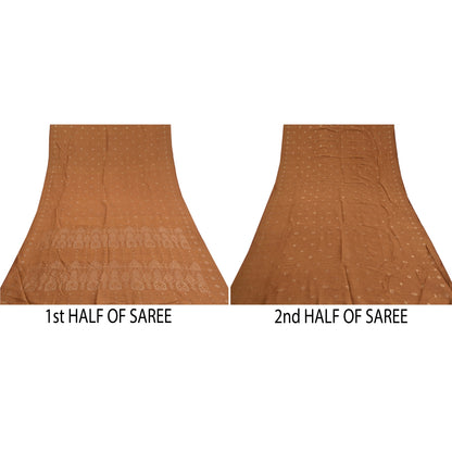 Sanskriti Vintage Heena Green Sarees Pure Silk Woven Brocade Zari Sari Fabric