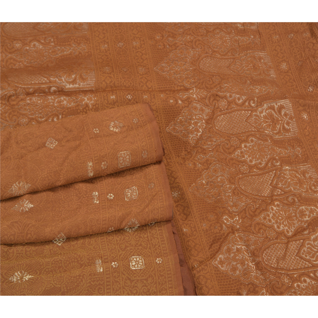 Sanskriti Vintage Heena Green Sarees Pure Silk Woven Brocade Zari Sari Fabric