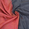 Sanskriti Vintage Greyish Black Indian Sarees Pure Silk Handwoven Sari 6ydFabric