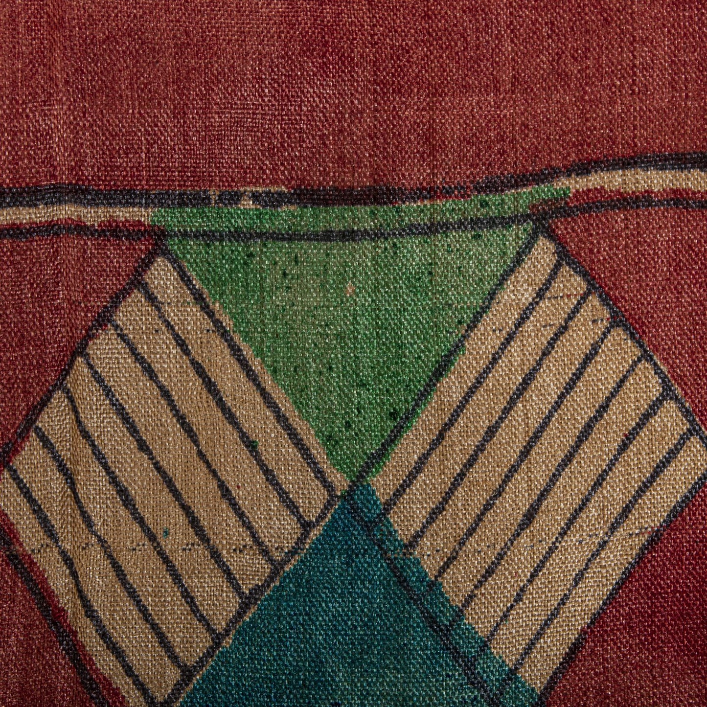 Sanskriti Vintage Beige Pure Silk Heavy Saree Geometric Print Sari 6+Yard Fabric