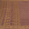 Sanskriti Vintage Indian Brown Sarees 100% Pure Silk Woven Sari 5 Yard Fabric