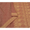 Sanskriti Vintage Saree 100% Pure Cotton Pink Indian Saree Woven Work 5yd Craft Fabric Recycled BohoQuilting Material For DIY Projects