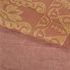 Sanskriti Vintage Saree 100% Pure Cotton Pink Indian Saree Woven Work 5yd Craft Fabric Recycled BohoQuilting Material For DIY Projects