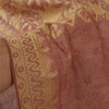 Sanskriti Vintage Saree 100% Pure Cotton Pink Indian Saree Woven Work 5yd Craft Fabric Recycled BohoQuilting Material For DIY Projects