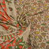Sanskriti Vintage Ivory Heavy Sarees Pure Cotton Kalamkari Peacock Sari Fabric