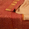 Sanskriti Vintage Dark Red Sarees Blend Silk Woven Bandhani Print Sari Fabric