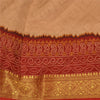 Sanskriti Vintage Dark Red Sarees Blend Silk Woven Bandhani Print Sari Fabric