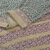 Sanskriti Vintage Grey Indian Sarees 100% Pure Silk Printed Premium Sari Fabric