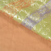 Sanskriti Vintage Green Indian Sarees Satin Woven Party Sari 5 Yard Fabric