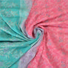 Sanskriti Vintage Pink Indian Sarees Pure Silk Zari Hand-Woven Sari 5 yd Fabric