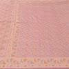 Sanskriti Vintage Indian Peach Sarees Cotton Silk Hand-Woven Jamdani Sari Fabric