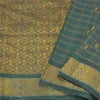 Sanskriti Vintage Green Sarees Pure Silk Zari Woven Brocade Indian Wedding Sari