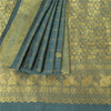 Sanskriti Vintage Green Sarees Pure Silk Zari Woven Brocade Indian Wedding Sari