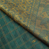 Sanskriti Vintage Green Sarees Pure Silk Zari Woven Brocade Indian Wedding Sari