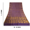Sanskriti Vintage Purple Indian Sarees100% Pure Silk Woven Premium Sari Fabric