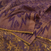 Sanskriti Vintage Purple Indian Sarees100% Pure Silk Woven Premium Sari Fabric