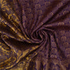 Sanskriti Vintage Purple Indian Sarees100% Pure Silk Woven Premium Sari Fabric