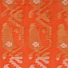 Sanskriti Vintage Orange Sarees Blend Silk Hand-Woven Jamdani Unique Sari Fabric
