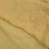 Sanskriti Vintage Green Bollywood Sarees Pure Georgette Hand Beaded Sari Fabric