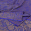 Sanskriti Vintage Blue Indian Sarees Pure Silk Woven Premium Woven Sari Fabric