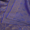Sanskriti Vintage Blue Indian Sarees Pure Silk Woven Premium Woven Sari Fabric