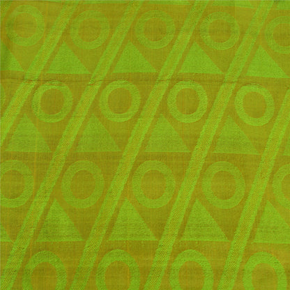 Sanskriti Vintage Green Indian Sarees 100% Pure Silk Woven Special Sari Fabric