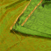 Sanskriti Vintage Green Indian Sarees 100% Pure Silk Woven Special Sari Fabric