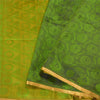 Sanskriti Vintage Green Indian Sarees 100% Pure Silk Woven Special Sari Fabric