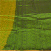 Sanskriti Vintage Green Indian Sarees 100% Pure Silk Woven Special Sari Fabric