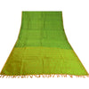Sanskriti Vintage Green Indian Sarees 100% Pure Silk Woven Special Sari Fabric