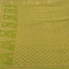 Sanskriti Vintage Green Indian Sarees Pure Silk Woven Premium Sari 5YD Fabric