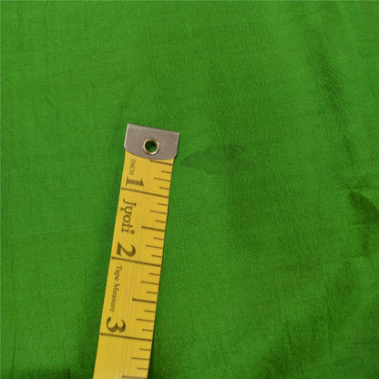 Sanskriti Vintage Green/Saffron Sarees Pure Silk Woven Premium Sari Fabric