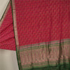 Sanskriti Vintage Green/Pink Sarees Pure Silk Woven Brocade/Banarasi Sari Sustainable Fabric
