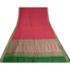 Sanskriti Vintage Green/Pink Sarees Pure Silk Woven Brocade/Banarasi Sari Sustainable Fabric