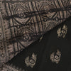 Sanskriti Vintage Black Sarees Pure Silk Woven Brocade/Banarasi Zari Sari Fabric