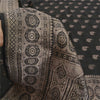 Sanskriti Vintage Black Sarees Pure Silk Woven Brocade/Banarasi Zari Sari Fabric
