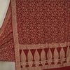 Sanskriti Vintage Red Sarees Pure Georgette Silk Pure Beaded Woven Sari Fabric
