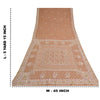 Sanskriti Vintage Brown Sarees Pure Georgette Silk Beaded Chikankari Sari Fabric