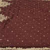 Sanskriti Vintage Burgundy Sarees Pure Crepe Silk Hand Beaded Ethnic Sari Sustainable Fabric