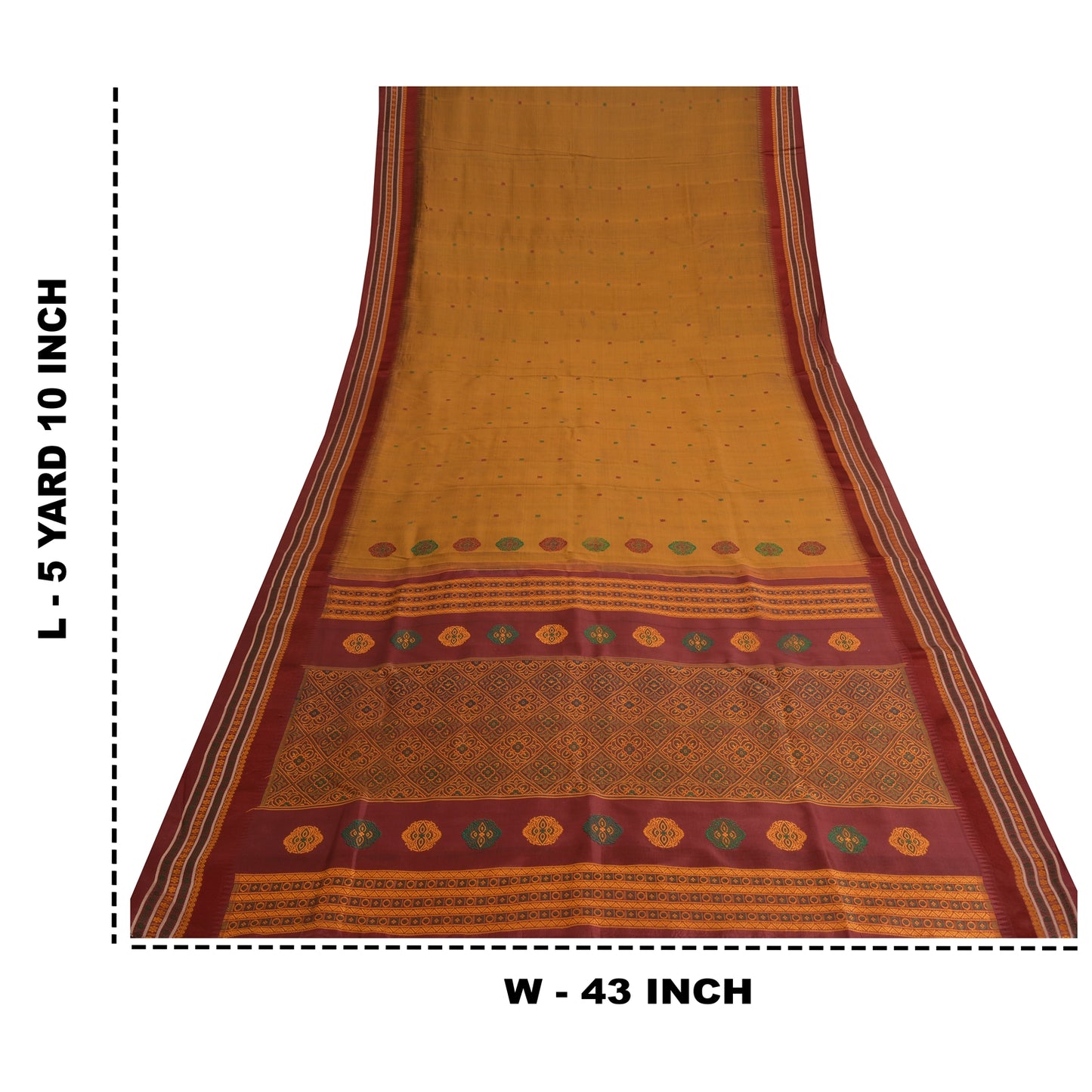 Sanskriti Vintage Copper Sarees Pure Silk Hand Woven Sari 5yard Craft Sustainable Fabric